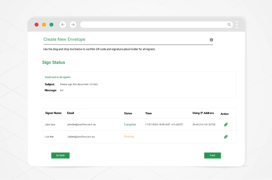Electronic signature management tool Electronic signature management tool